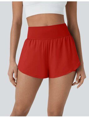 *NWT* Halara QuickDry Shorts | XS | High Waisted | 3" w/ Pockets | Valiant Poppy